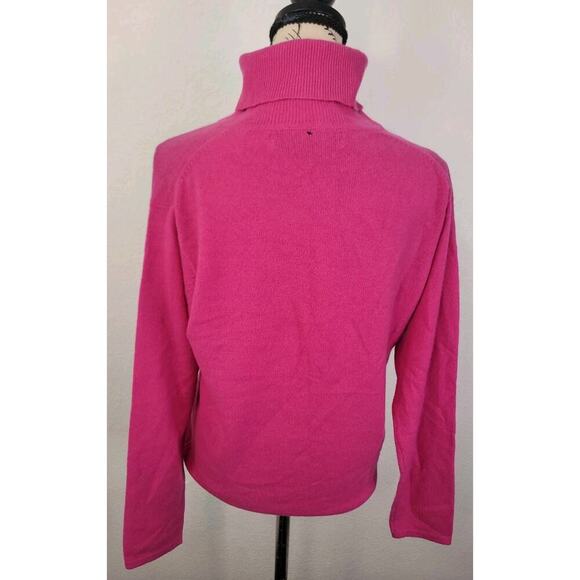 Valerie Stevens Sweater SZ S 100% Two Ply Cashmere Turtleneck Pink Magenta Vtg - Picture 6 of 11